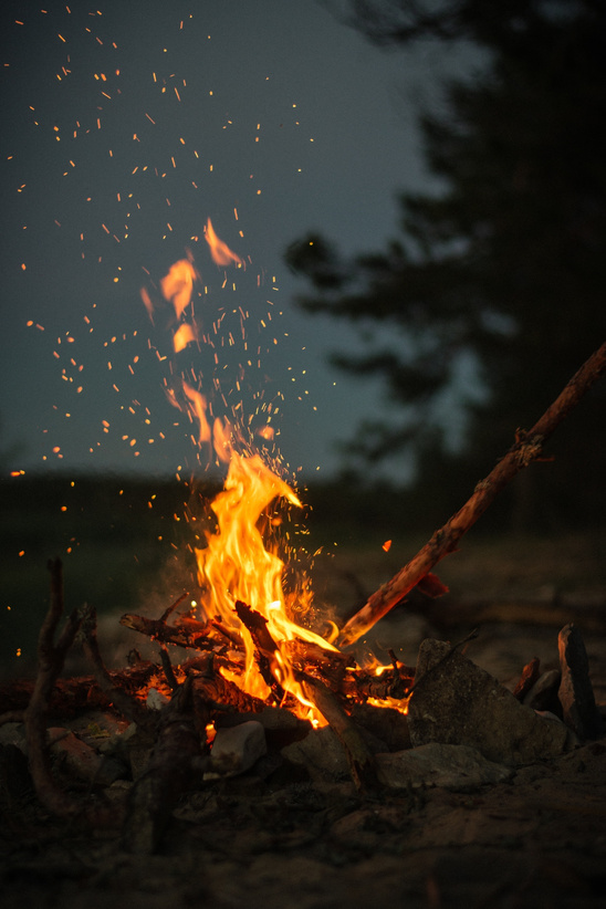 Bonfire at Night